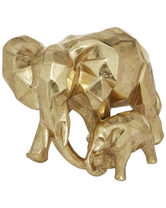 CosmoLiving by Cosmopolitan Cosmoliving By Cosmopolitan Elephant Gold Polystone Sculpture