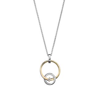 Orphelia Antoine Womens 925 Sterling Silver Chain with Pendant - Silver/Gold ZH-7503/1 - Silver & Gold - One Size