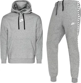 Nike Tape Mens Grey Sportswear Fleece Tracksuit - Size X-Large