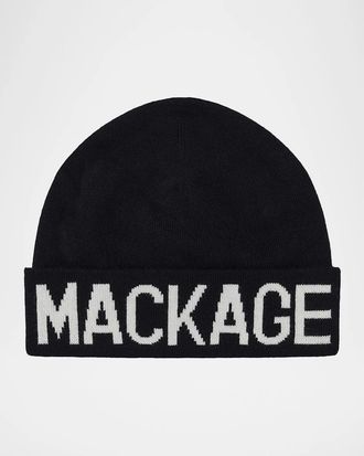 Mackage Men & apos;s Kiko Wool-Knit Logo Beanie Hat