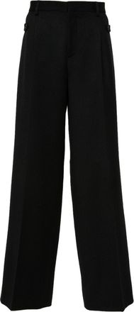 Moschino pleat-detail tailored trousers - men - Viscose/Virgin Wool/Acetate - 48 - Black