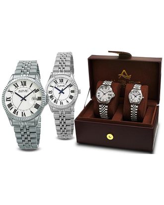August Steiner Unisex Stainless Steel Watch Set