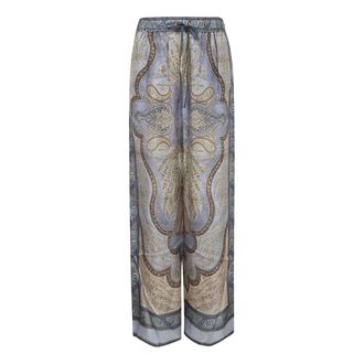 Zimmermann Wide Trousers, female, Multicolor, Size: M Wanderlust Relaxed Pant