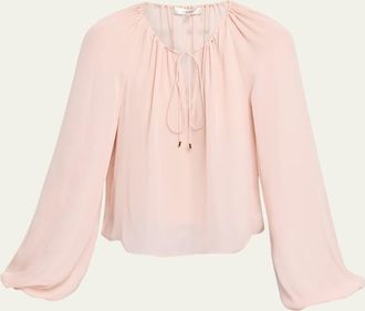 Frame Denim The Silk Balloon Blouse