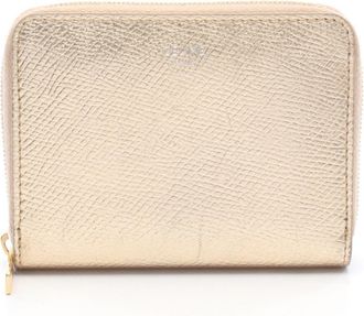 Celine Gold Leather Wallet (Bi-Fold) (Pre-Owned)