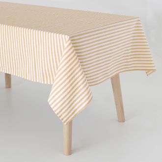 Happy Friday Mantel 100% algod&oacute;n mostaza 140x250 cm