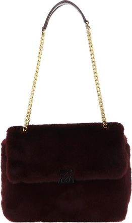 Ted Baker Anilie Detail Faux Fur Shoulder Bag Wine Red