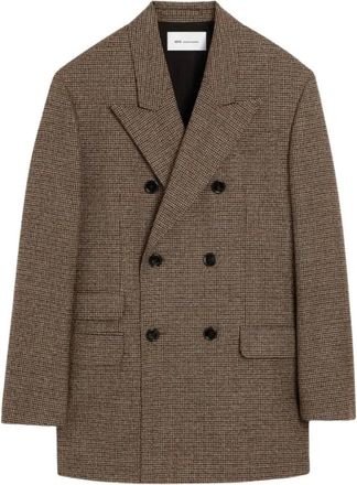 Ami Veste Ville Blazer Doppiopetto - - Jackets - Donna - Marrone - S