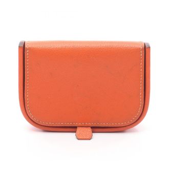 Herm&egrave;s Orange Epsom Leather Leather Coin Purse/Coin Case (Pre-Owned)