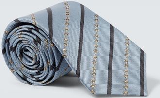 Gucci Horsebit silk jacquard tie