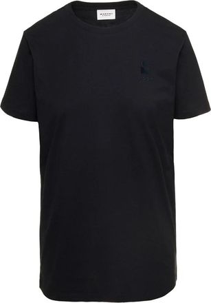 Isabel Marant Aby T-Shirt - Dames - T-shirts - Zwart - M - Katoen - Tops