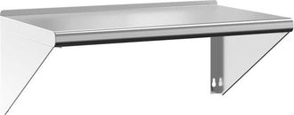 vidaXL Wall Shelf 75x45x31 cm Silver Stainless Steel Vidaxl