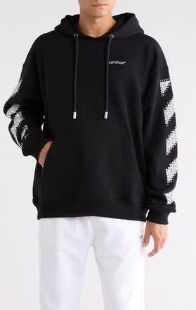 Off-white Pixel Diagonal Skate Hoodie in Black-White at Nordstrom Rack, Size X-Small