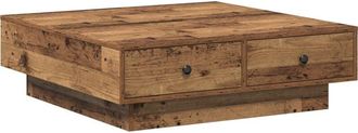 vidaXL Coffee Table Old wood 90 x 90 x 28 cm Engineered wood Vidaxl