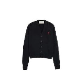 Ami Truien & Vesten, Dames, Zwart, S, Wol, Quota V-hals Vest