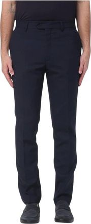 Fay Slim Fit Virgin Wool Broeken - Heren - Broeken - Blauw - Maat: 2XL Wol
