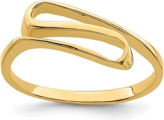 Diamond2Deal 14k Yellow Gold Swirl Ring