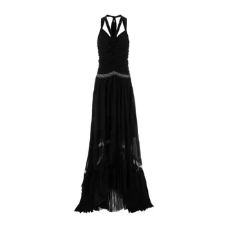 Blumarine Gowns, female, Black, Size: XS Georg Dress with Lace