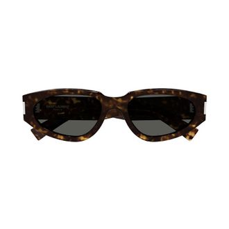 Saint Laurent SL618001 Tortoiseshell Round Sunglasses - Brown