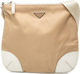 Prada Pre-owned Prada Leather Trimmed Tessuto Zip Top Crossbody Ladies AYIB2LAM77UNGDH8