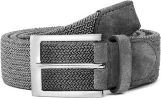 To Boot New York Woven Elastic Belt in Braided Elastic Grey at Nordstrom, Size 42