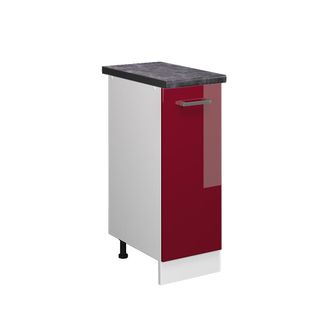 Vicco Armario De Farmacia R-line, Rojo Burdeos Alto Brillo, 30 Cm, Et Antracita, Vicco