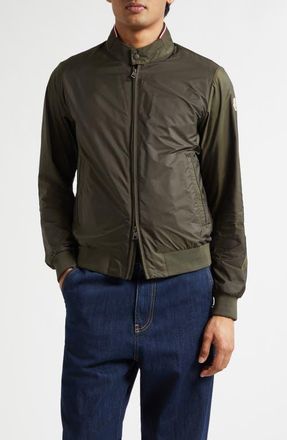 Moncler Reppe Water Repellent Rain Jacket in Deep Military Green at Nordstrom, Size 4