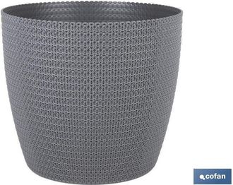 cofan Cofan - Maceta O Macetero Trenzada Color Gris Oscuro Pp &Oslash; 359 X 315 Mm 26,5 L Caja 5 Unid