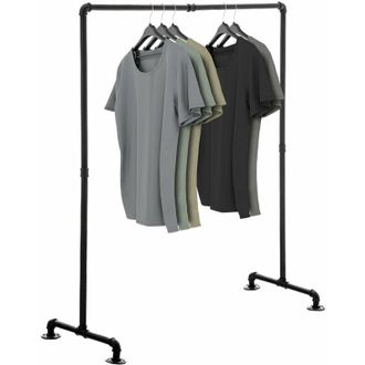Clp Perchero Jersey Estilo Industrial Negro 120 Cm