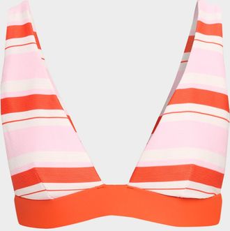 SIMKHAI Tillie Striped Triangle Bikini Top