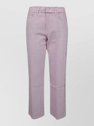 7 For All Mankind high waist straight ankle denim trousers