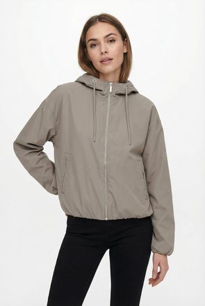 Only Outdoorjacke ONLY ONLCAMILLE SHORT JACKET CC OTW, Damen, Gr. XS, string, Web, Obermaterial: 100% Polyester, unifarben, normal, elastischer Bund, Jacke