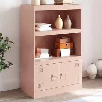vidaXL Aparador De Acero Rosa 67x39x107 Cm Vidaxl