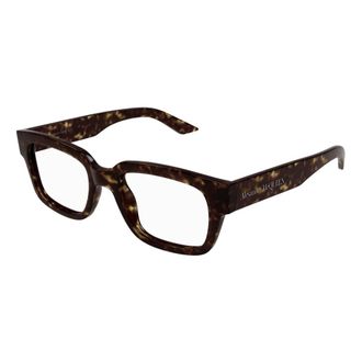 Alexander McQueen Glasses, male, Brown, 52 MM, Fashion Glasses Am0454O Black
