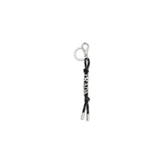 Prada Keyrings, male, Black, Size: ONE SIZE Polyamide Keychain with Secure Clip