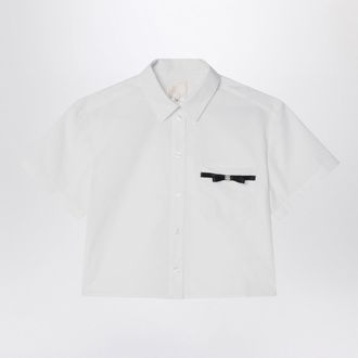 Givenchy White Cropped Shirt In Cotton