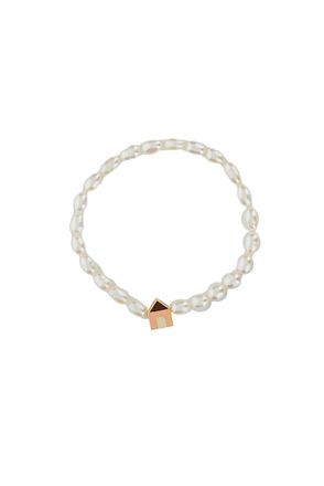 Aliita White Casita Bold Perla Bracelet
