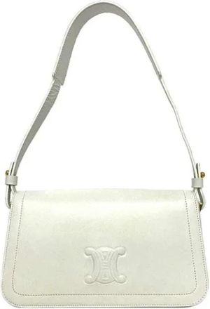 Celine Pre-owned Leather celine-bags - Dames - Vintage Schoudertas - Wit - ONE Size - Vintage