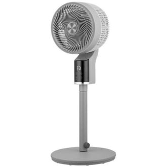 Fabrilamp Fabrilamp - Ventilador De Pie Persa Gris/cromo 50w 3vel Regx33x33cm Oscilante, Display, Remoto Y Temporizador