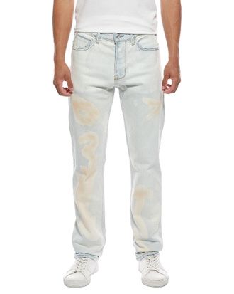 Hudson Wes Bleached Cloud Classic Straight Jean