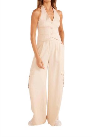 Minkpink Fabella Cargo Pants In Beige