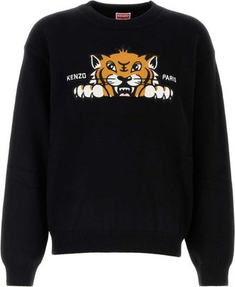 Kenzo Mens Black Wool Blend Sweater - Size 2XL