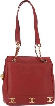 Chanel Pre-owned Vintage Schoudertas - Dames - Vintage Schoudertas - Rood - ONE Size - Leer - Vintage