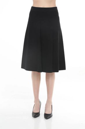 Joseph Ribkoff High-Waist Sweater Knit A-Line Skirt In Black