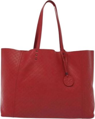 Bottega Veneta Pre-owned Intrecciomirage Tote - Dames - Vintage Shopper - Rood - ONE Size - Leer - Vintage