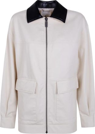 Anine Bing Holden Jacket - Dames - Zomerjassen - Beige - M - Katoen - Jassen