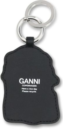 Ganni Womens Poodle Key Ring Black Keyrings E Chains