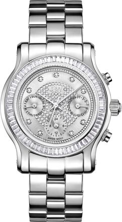 JBW Laurel Silver Multi-Function Diamond Dial Steel Bracelet Ladies Watch J6330B