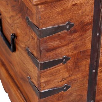 Berkfield Home Storage Chest Solid Wood in Brown