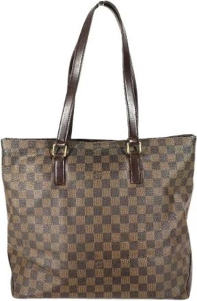 Louis Vuitton Pre-owned Damier Canvas Tote Bag - Dames - Vintage Shopper - Bruin - ONE Size - Vintage